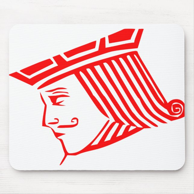 Tapis De Souris Jack King Cartes de jeu Coeurs Red Deck (Devant)