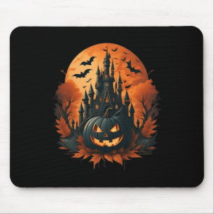 Tapis De Souris Jack O'Lantern Face Halloween Citrouille Éffrayant