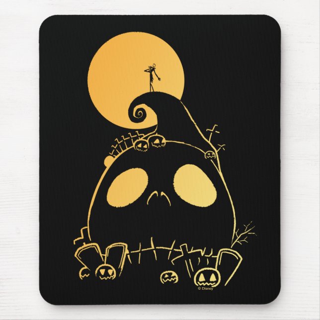 Tapis De Souris Jack Skellington sur Jack Theme Spiral Hill (Devant)