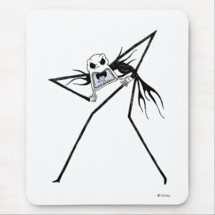 Tapis De Souris Jack Skellington Visage hurlant