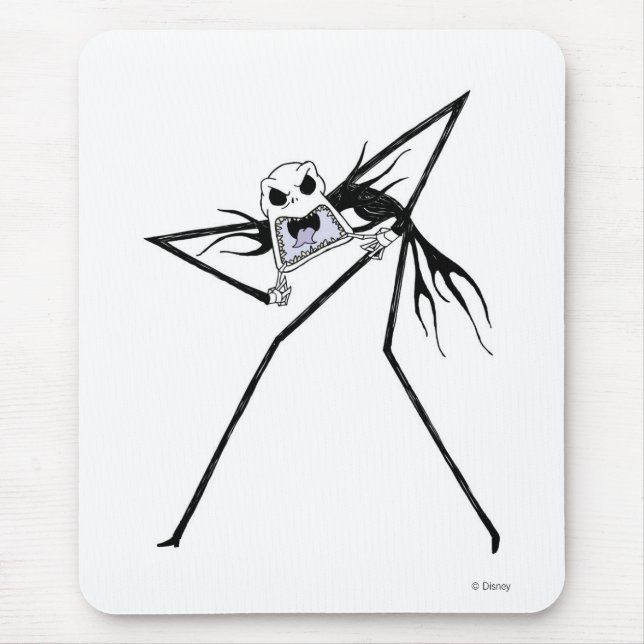 Tapis De Souris Jack Skellington | Visage hurlant (Devant)