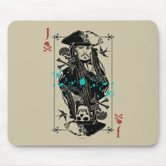 Tapis De Souris Jack Sparrow - Un homme Recherché (Devant)