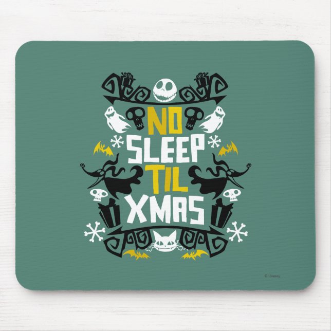 Tapis De Souris Jack & Zero - Pas de sommeil jusqu'à Noël (Devant)