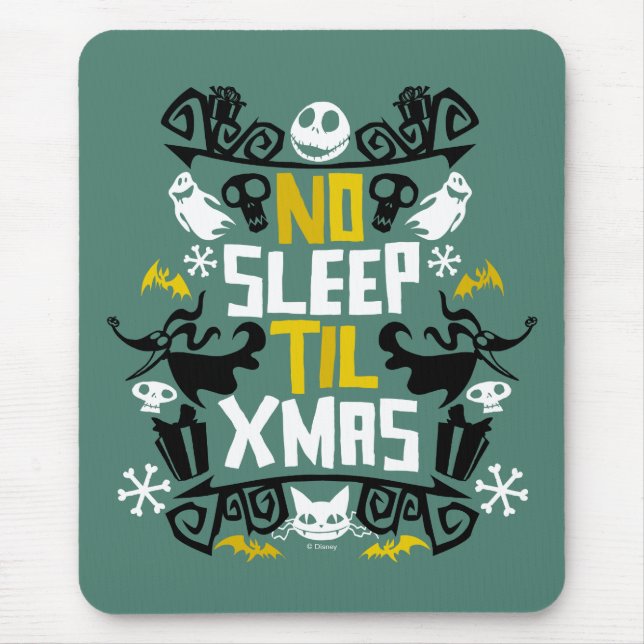 Tapis De Souris Jack & Zero - Pas de sommeil jusqu'à Noël (Devant)