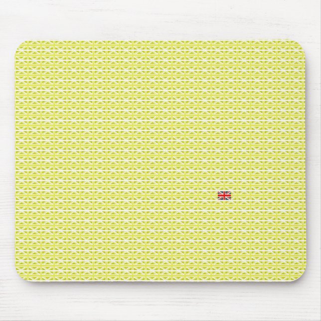 Tapis De Souris Jacks de l'Union du Royaume-Uni jaune et un impair (Devant)