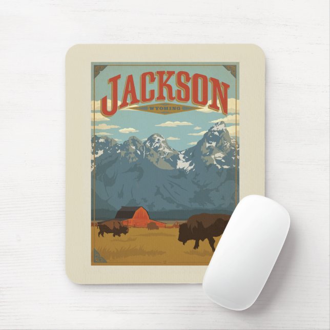 Tapis De Souris Jackson | Wyoming (Avec souris)