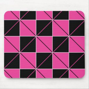 Tapis De Souris Jacquard en tableau rose et noir