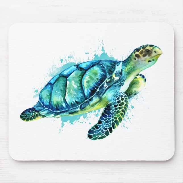 Tapis De Souris JadeTurtle Love Turtles sauver les tortues (Devant)