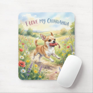 Tapis de souris J'adore mon Chihuahua