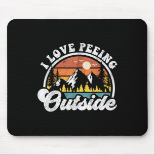 Tapis De Souris J'adore uriner à l'extérieur Drôle de camping rand