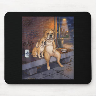 Tapis De Souris J'ai Ce Chien En Moi Drôle De Bouledogue Qui Boit