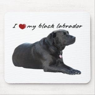 Tapis De Souris J'ai "coeur mon Labrador Retriever" avec une photo