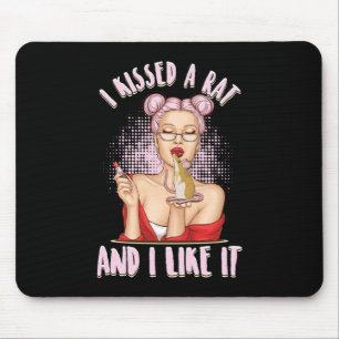 Tapis De Souris J'Ai Embrassé Un Rat Souris Souris Rodent Animal A