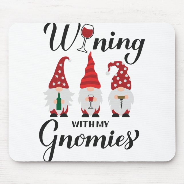 Tapis De Souris J'ai gagné avec mes gnomes. Boire des gnomes. Drôl (Devant)