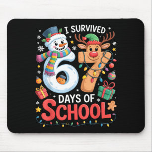 Tapis De Souris J'ai survécu 67 jours d'école Mème drôle Six Sept