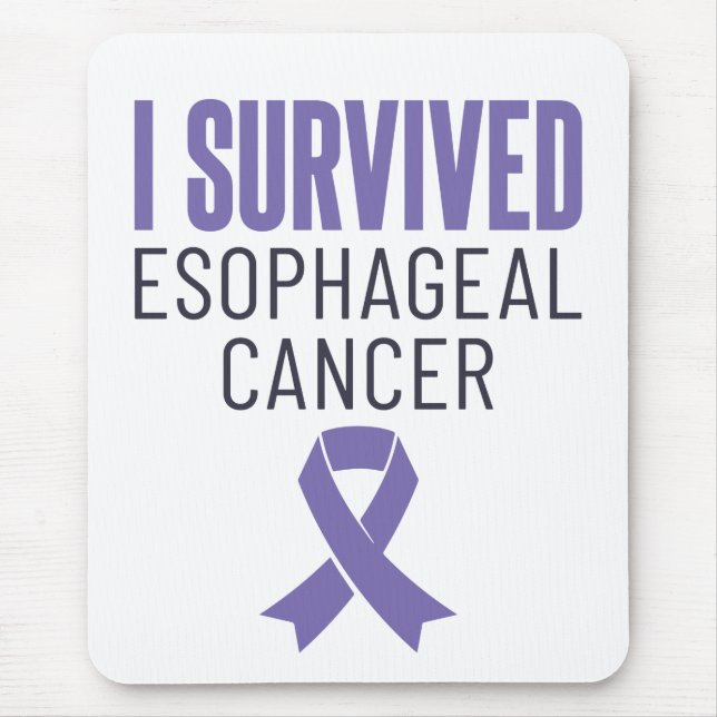 Tapis De Souris J'ai survécu à l'oesophage Cancer Guerrier Surviva (Devant)