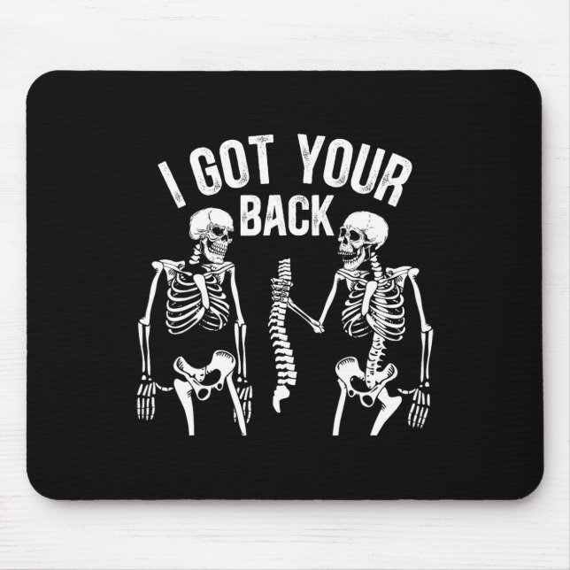 Tapis De Souris J'Ai Ton Ck Drôle Skeleton Spine Halloween Costu (Devant)