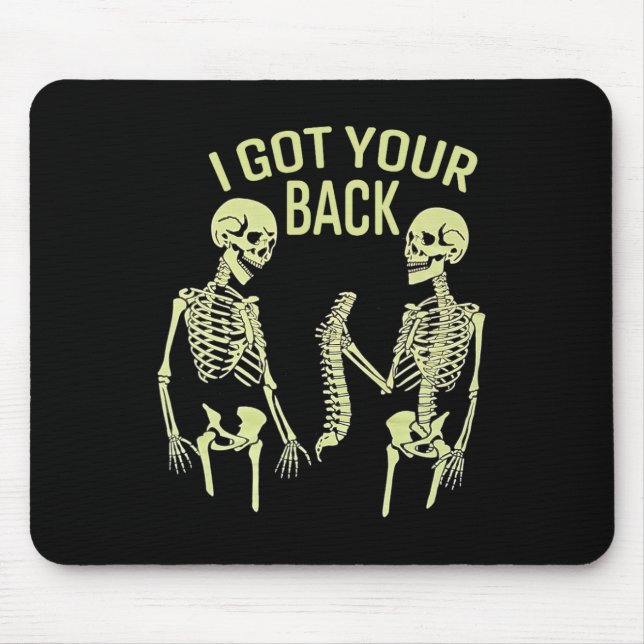 Tapis De Souris J'Ai Ton Ck Halloween Skeleton Skull Sarcastique (Devant)
