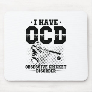 Tapis De Souris J'ai un OCD   Idée cadeau du joueur de cricket