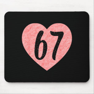 Tapis De Souris J'aime 67 Drôle Je Cœur 67 Anniversaire Pour Homme