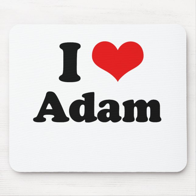 Tapis De Souris J'aime Adam (Devant)