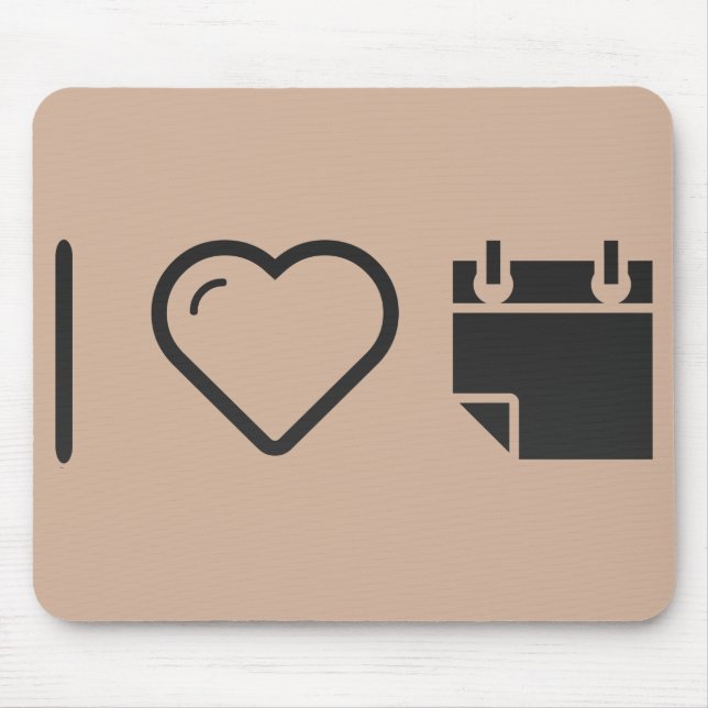 Tapis De Souris J'aime arrache des calendriers (Devant)