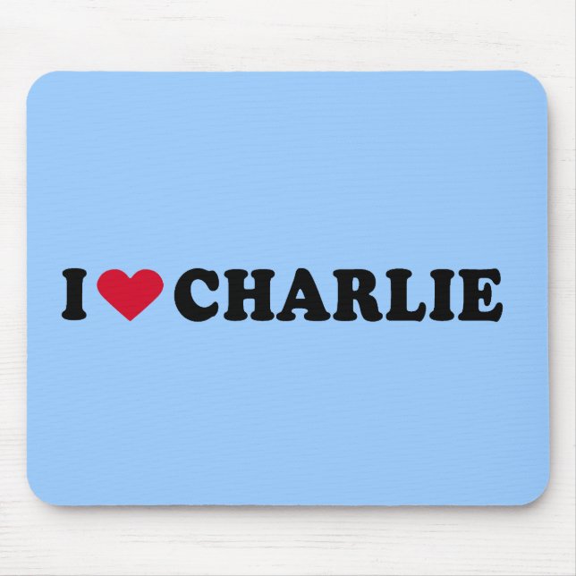 TAPIS DE SOURIS J'AIME CHARLIE (Devant)
