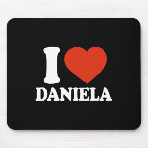 Tapis De Souris J'aime Daniela, J'aime Daniela, Cœur Rouge Valenti