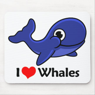 Tapis De Souris J'aime des baleines