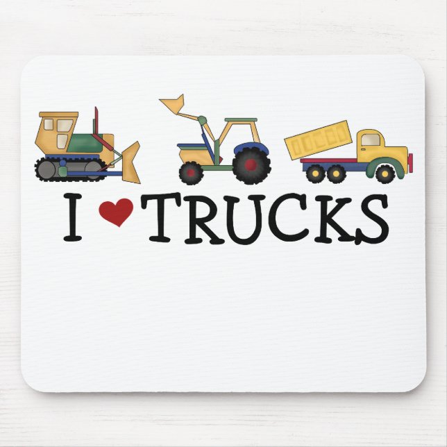 Tapis De Souris J'aime des camions (Devant)
