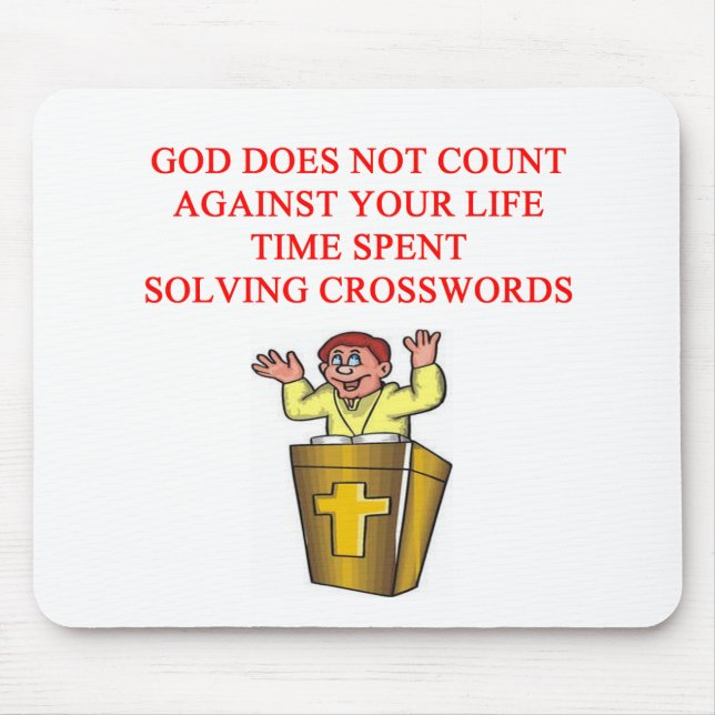 Tapis De Souris j'aime des crossworgs et gratte (Devant)