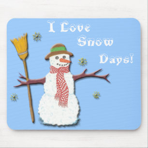 Tapis De Souris J'aime des jours de neige ! Mousepad