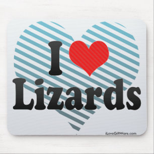 Tapis De Souris J'aime des lézards