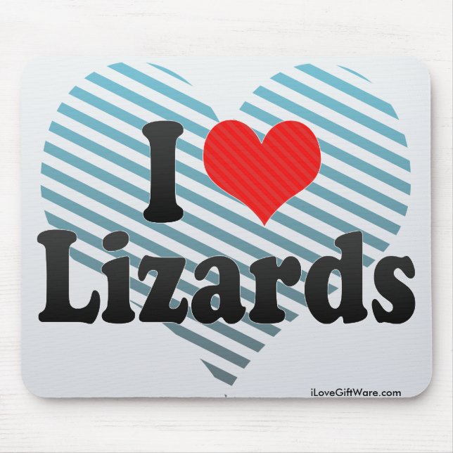 Tapis De Souris J'aime des lézards (Devant)