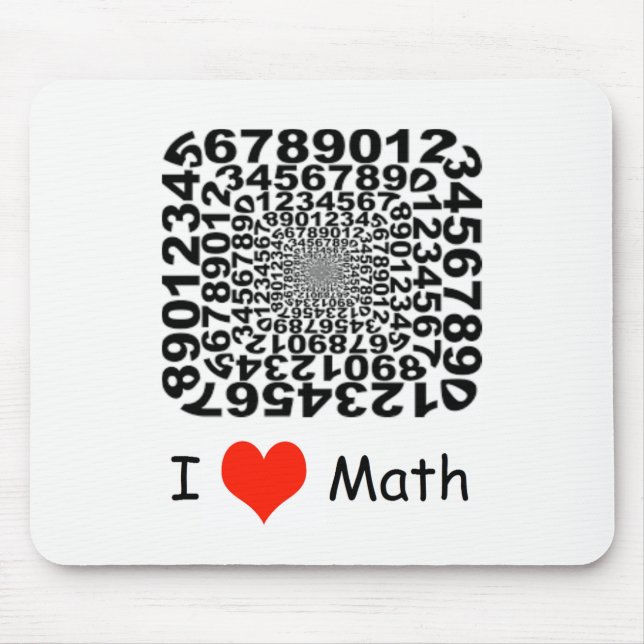 Tapis De Souris J'aime des maths (Devant)