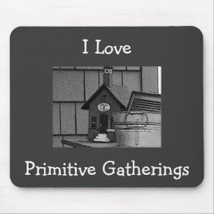 Tapis De Souris J'aime, des rassemblements primitifs Mousepad