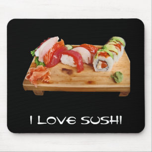 Tapis De Souris J'aime des sushi