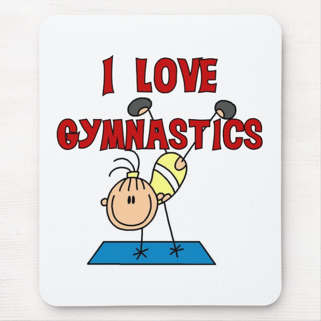 Tapis De Souris J'aime la gymnastique (Devant)