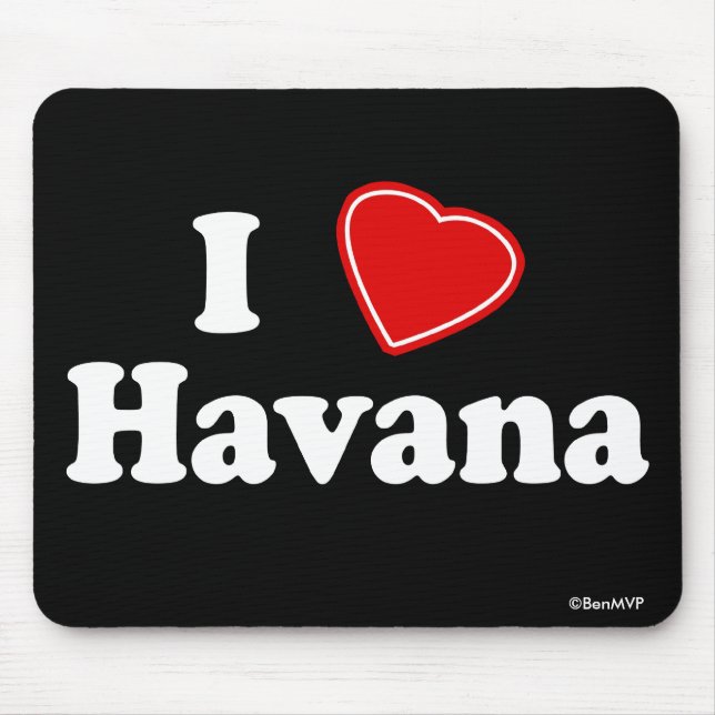 Tapis De Souris J'aime La Havane (Devant)