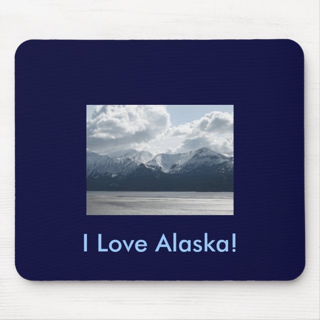 Tapis De Souris J'aime l'Alaska ! Mousepad (Devant)