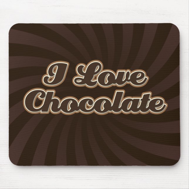 Tapis De Souris J'aime le chocolat Mousepad (Devant)