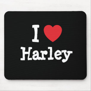 Tapis De Souris J'aime le coeur Harley personnalisé