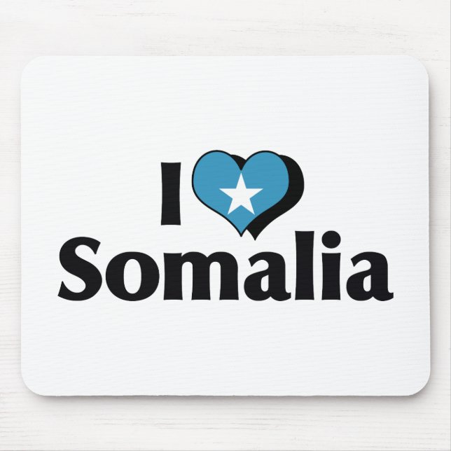 Tapis De Souris J'aime le drapeau de la Somalie (Devant)