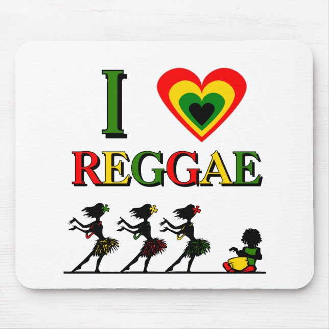 Tapis De Souris J'aime le reggae (Devant)
