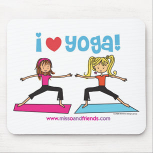Tapis De Souris j'aime le yoga