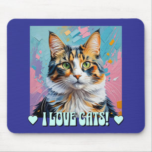 Tapis De Souris J'Aime Les Chats !