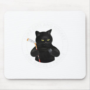 Tapis De Souris J'aime les chats et le hockey et peut-être 3 perso