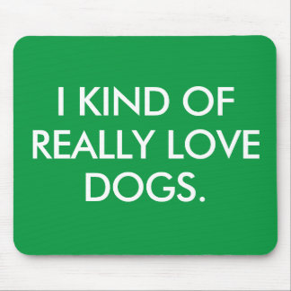 Tapis De Souris J'Aime Les Chiens Pad Souris