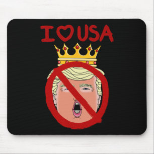 Tapis De Souris J'aime les États-Unis Anti Trump 2024 