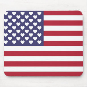 TAPIS DE SOURIS J'AIME LES ÉTATS-UNIS D'AMÉRIQUE